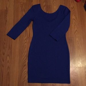 Blue bodycon dress